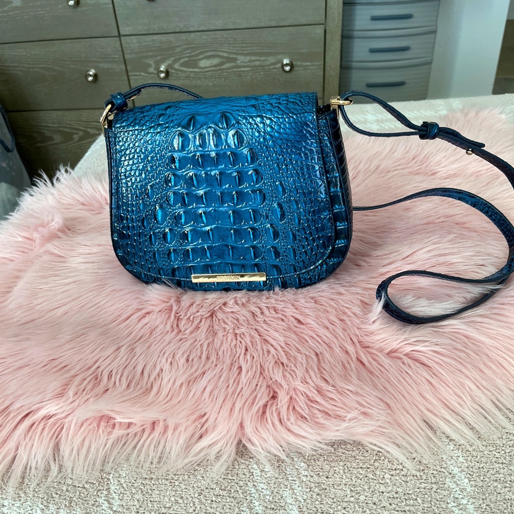 Brahmin Nadine Maritime Melbourne Leather Flap Crossbody